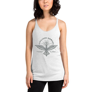 CIVILIZED NOMADS 2 logos Women's Racerback Tank