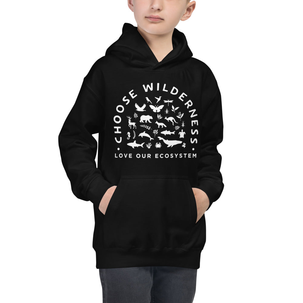 Choose Wilderness Kids Hoodie - more colors