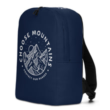 Load image into Gallery viewer, Choose Mountains Navy Backpack
