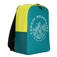 Load image into Gallery viewer, Choose Mountains Aqua Green and Yellow Backpack
