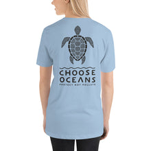 Load image into Gallery viewer, Choose Oceans Two logo unisex tshirt (more colors)
