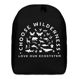 Choose Wilderness Black Minimalist Backpack