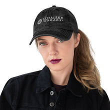 Load image into Gallery viewer, Civilized Nomads Earth&#39;s Thumbprint Vintage Cotton Twill Cap
