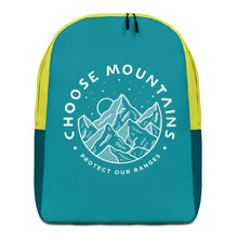 Load image into Gallery viewer, Choose Mountains Aqua Green and Yellow Backpack
