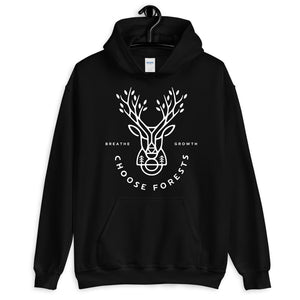 Choose Forests Black Unisex Hoodie