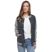 Load image into Gallery viewer, Choose Mountains women&#39;s letterman jacket
