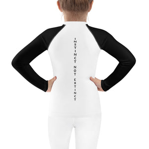 Choose Wilderness Kids Black and White Rash guard