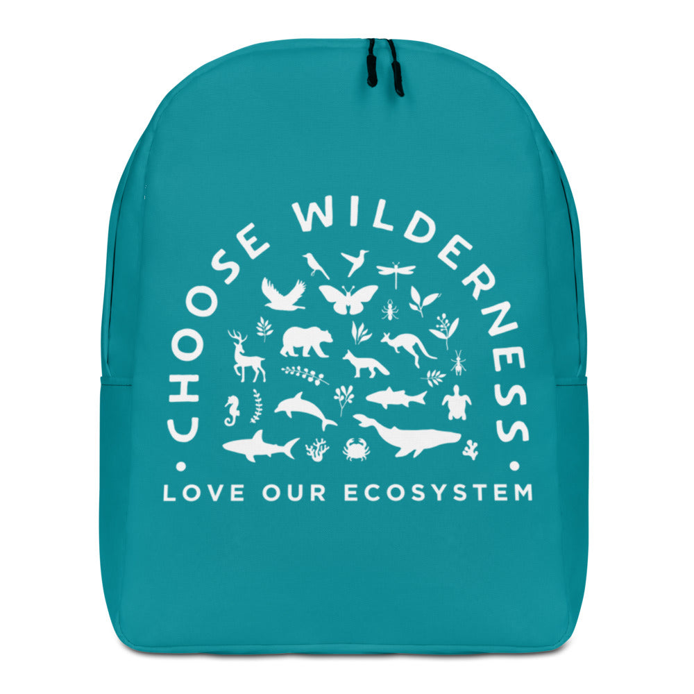 Choose Wilderness Acqua Blue Minimalist Backpack