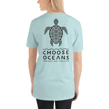 Load image into Gallery viewer, Choose Oceans Two logo unisex tshirt (more colors)
