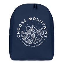 Load image into Gallery viewer, Choose Mountains Navy Backpack
