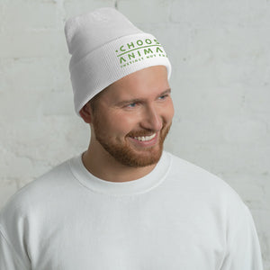 Choose Animals - Instinct Not Extinct - unisex embroidered cuffed beanie - more colors