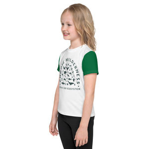 Choose Wilderness Green and White Kids T-Shirt