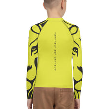 Load image into Gallery viewer, Choose Animals Youth Yellow Rash Guard
