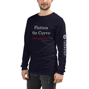 "Flatten the Curve"  long sleeve unisex tshirt LOVE Conquers Covid 19  Collection