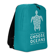 Load image into Gallery viewer, Choose Oceans Aqua Minimalist Backpack
