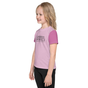 Choose Animals Pink and Purple Kids T-Shirt