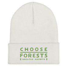 Load image into Gallery viewer, Choose Forests - Breathe Growth - Embroidered Cuffed Beanie - more colors
