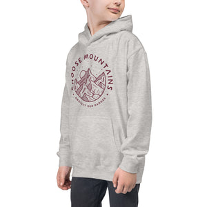 Choose Mountains Grey Kids Hoodie