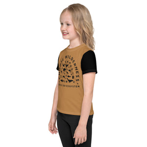 Choose Wilderness Brown and Black Kids T-Shirt