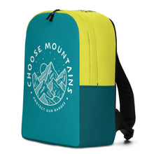 Load image into Gallery viewer, Choose Mountains Aqua Green and Yellow Backpack
