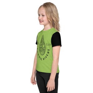 Choose Rivers Green and Black Kids T-Shirt