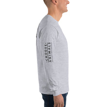 Load image into Gallery viewer, Choose Animals 4  Logos Men’s Long Sleeve Tshirt    (more colors)
