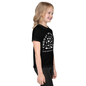 Choose Wilderness Black Kids T-Shirt