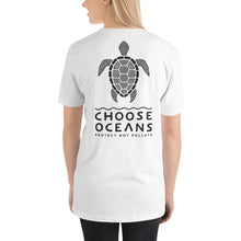 Load image into Gallery viewer, Choose Oceans Two logo unisex tshirt (more colors)
