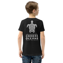 Load image into Gallery viewer, CHOOSE OCEANS                                                              Youth/Short Sleeve T-Shirt - more colors

