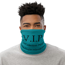 Load image into Gallery viewer, VIP - Very Infectious Person Aqua Neck Gaiter/Bandana
