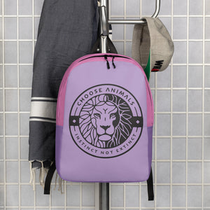 Choose Animals Purple and Pink Minimalist Backpack