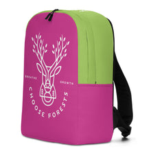 Load image into Gallery viewer, Choose Forests Pink and Green  Backpack
