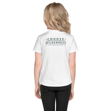 Load image into Gallery viewer, Choose Wilderness White with Green Logo Kids T-Shirt
