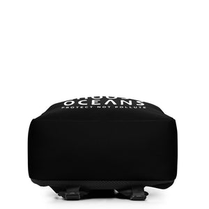 Choose Oceans Black Minimalist Backpack