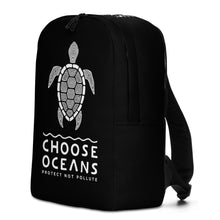 Load image into Gallery viewer, Choose Oceans Black Minimalist Backpack
