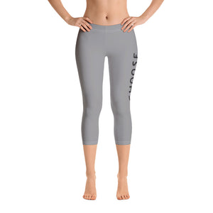 Choose Oceans Womens Grey Capri Leggings