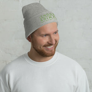 Choose Animals - Instinct Not Extinct - unisex embroidered cuffed beanie - more colors