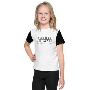 Choose Animals Kids  Black and White T-Shirt