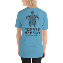 Load image into Gallery viewer, Choose Oceans Two logo unisex tshirt (more colors)
