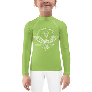 Civilized Nomads "Custodians of Earth" Kids Green Rash Guard