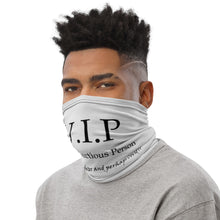 Load image into Gallery viewer, VIP Very Infectious Person Neck Light Grey Gaiter/Bandana
