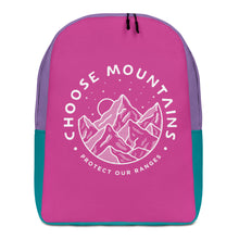 Load image into Gallery viewer, Choose Mountains Pink, Purple and Acqua Backpack
