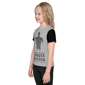 Choose Oceans Kids Grey and Black T-Shirt