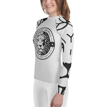 Load image into Gallery viewer, Choose Animals Youth Light Grey Rash Guard
