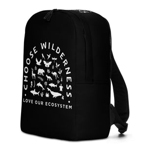 Choose Wilderness Black Minimalist Backpack