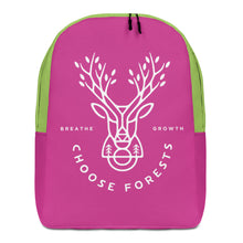 Load image into Gallery viewer, Choose Forests Pink and Green  Backpack
