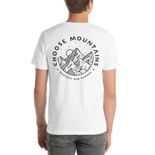 Load image into Gallery viewer, Choose Mountains Adults Unisex tshirt
