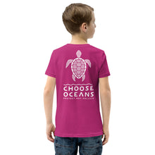 Load image into Gallery viewer, CHOOSE OCEANS                                                              Youth/Short Sleeve T-Shirt - more colors
