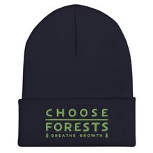 Load image into Gallery viewer, Choose Forests - Breathe Growth - Embroidered Cuffed Beanie - more colors
