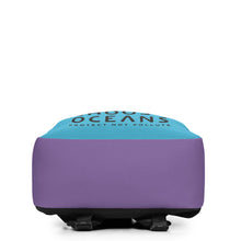 Load image into Gallery viewer, Choose Oceans Blue, Pink and Purple Minimalist Backpack
